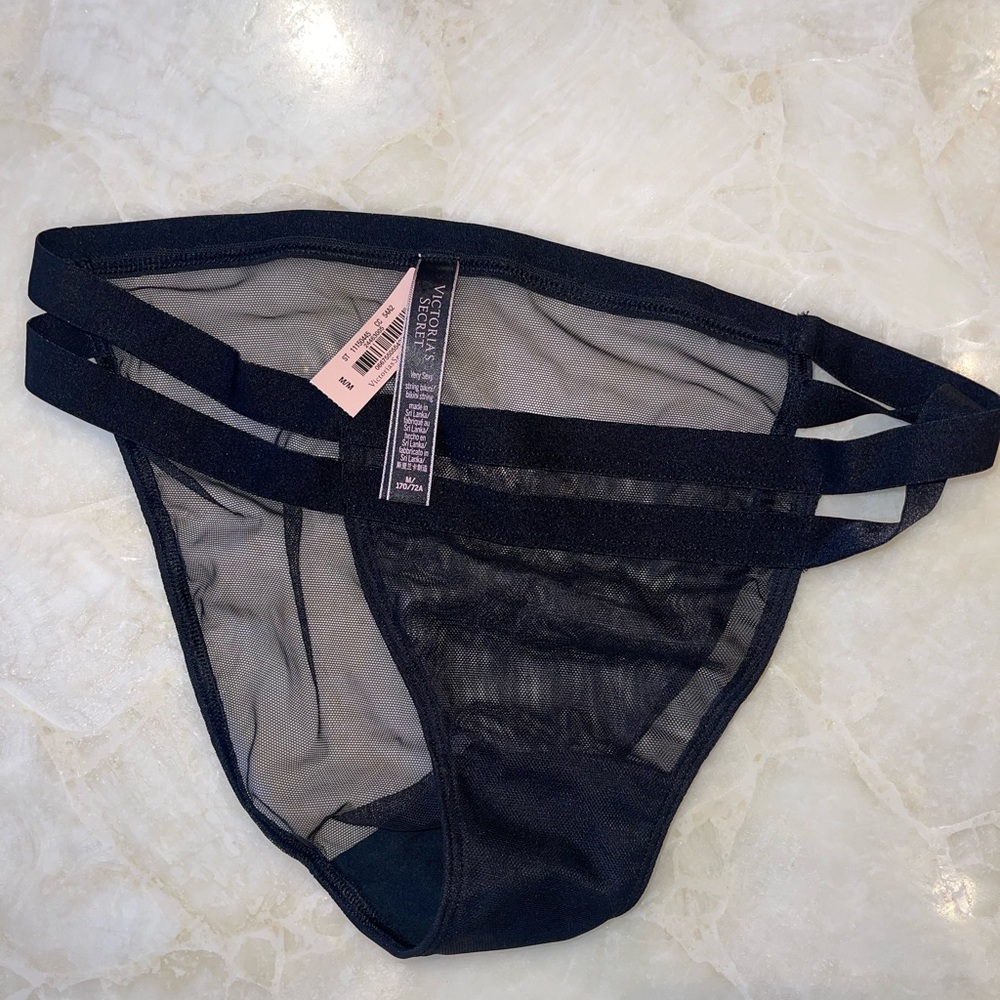 Victoria's Secret Black Mesh Bikini Bottom